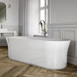 Volně stojící vana Ravak Ypsilon 180x80 snowhite, krytka přepadu a odtoku chrom