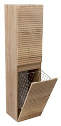 Náhled obrázku: Vysoká koupelnová skříňka s košem na prádlo Naturel Savona 36x145x31,8 cm dub Halifax mat SAVONAV36DHK 