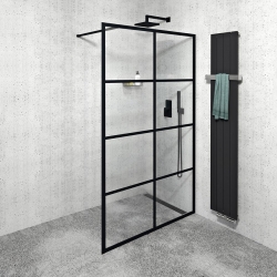 Walk-in sprchová zástěna 140 cm Gelco CURE BLACK černá mat