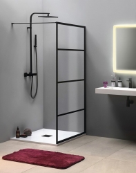 Walk-in sprchová zástěna 90 cm Gelco CURE BLACK černá mat