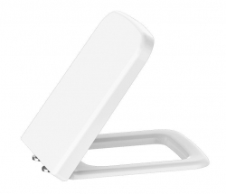 WC prkénko samosklápěcí Aqualine Bene, soft close, bílá/chrom