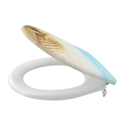 WC sedátko samosklápěcí ALCA A604 Shell Soft-Close, duroplast, antibacterial, flower