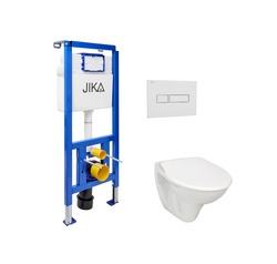 Závěsný WC set Jika do lehkých stěn / předstěnová montáž+ WC Jika Nila KMPLJIKAS