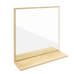 Zrcadlo s poličkou Ceramia Easy 60x61,5 cm světlý dub EASYZRCO