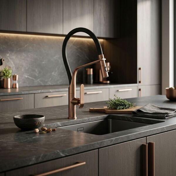 Doplňující obrázek k produktu Kuchyňská baterie REA CASTOR - Copper Brush