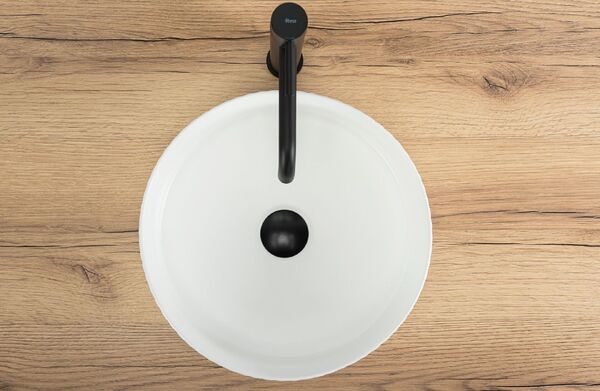 Doplňující obrázek k produktu Kulaté umyvadlo na desku 36 cm REA Delia