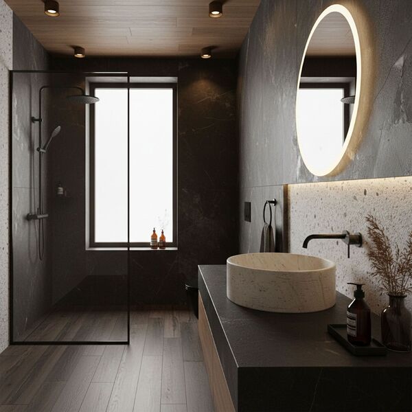 Doplňující obrázek k produktu Kulaté umyvadlo na desku 39 cm Rea Destiny