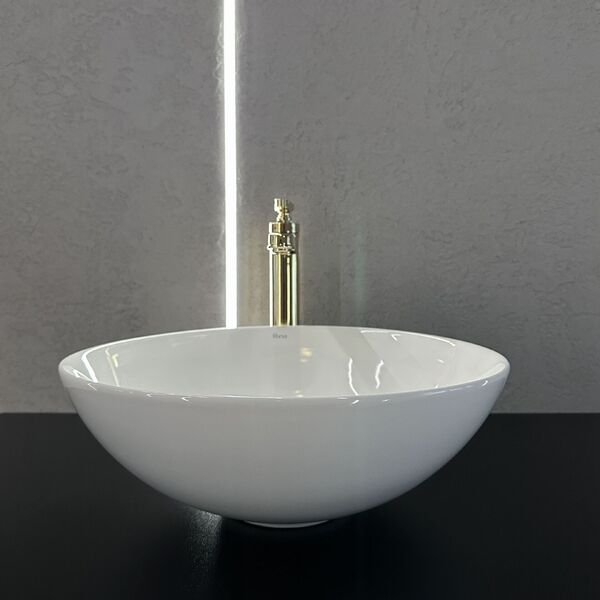 Doplňující obrázek k produktu Kulaté umyvadlo na desku 40 cm REA Erica