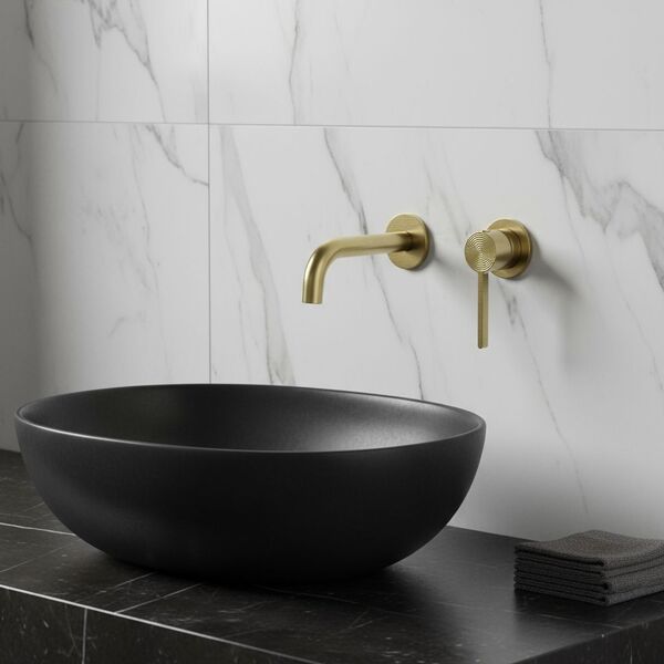 Doplňující obrázek k produktu Podomítková vanová baterie Rea Foster Brush Gold