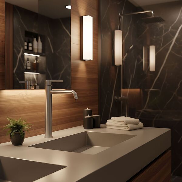 Doplňující obrázek k produktu Umyvadlová baterie vysoká REA Foster Brush Nickel