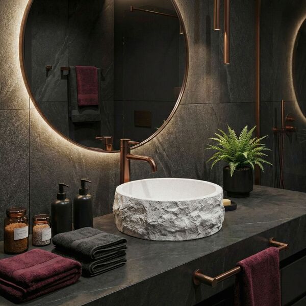 Doplňující obrázek k produktu REA Kulaté umyvadlo na desku 39 cm Alice