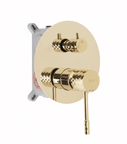 Doplňující obrázek k produktu Podomítková sprchová sada Rea Lungo Diamond Gold + BOX