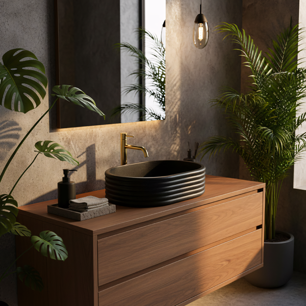 Doplňující obrázek k produktu REA Umyvadlo na desku 50x36 cm Nicoletta Black