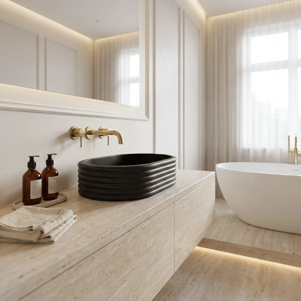 Doplňující obrázek k produktu REA Umyvadlo na desku 50x36 cm Nicoletta Black