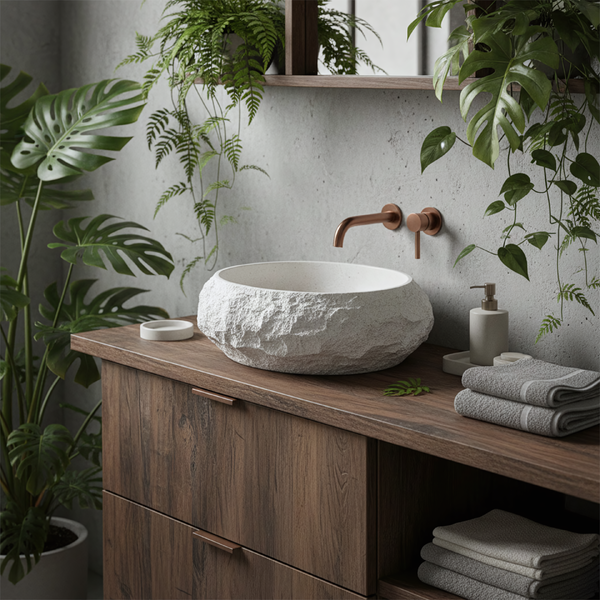 Doplňující obrázek k produktu REA Umyvadlo na desku 50x38 cm Mika Gabro