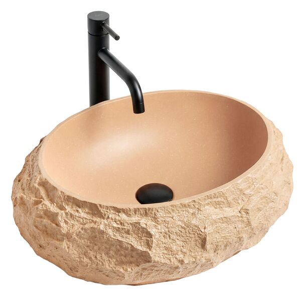 Doplňující obrázek k produktu REA Umyvadlo na desku 50x38 cm Mika Light Terracotta