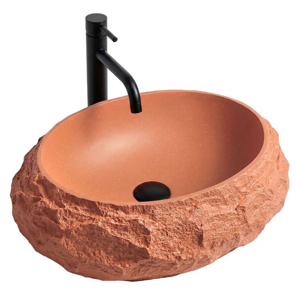 Doplňující obrázek k produktu REA Umyvadlo na desku 50x38 cm Mika Terracotta