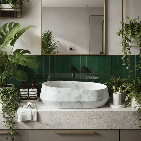 Doplňující obrázek k produktu REA Umyvadlo na desku 59x38 cm Zoe Dune