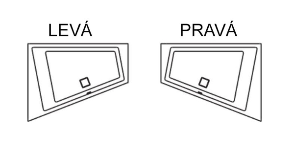 Doplňující obrázek k produktu Sanplast Vana asymetrická 180x140 cm WTL(P)/SPACE, akrylát