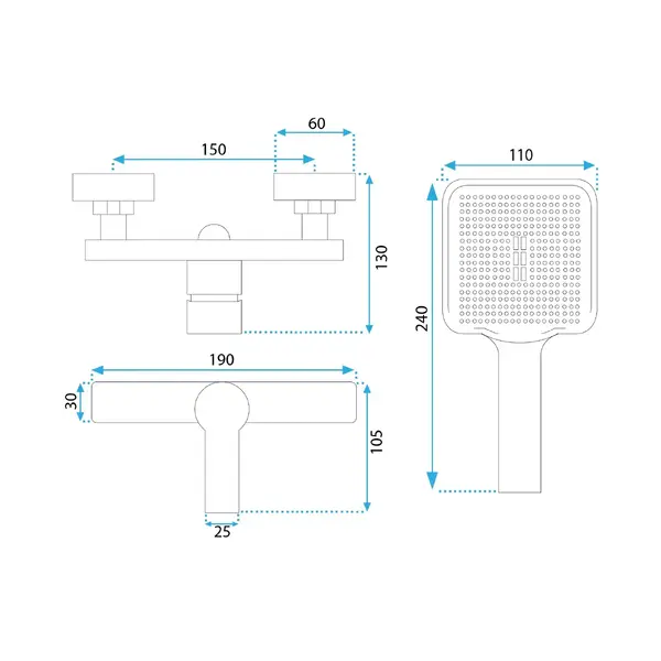 Doplňující obrázek k produktu Sprchová baterie REA ARGUS Brush Copper