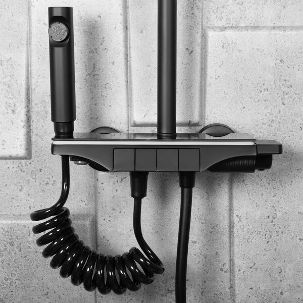 Doplňující obrázek k produktu Sprchový systém REA Savio Led černá