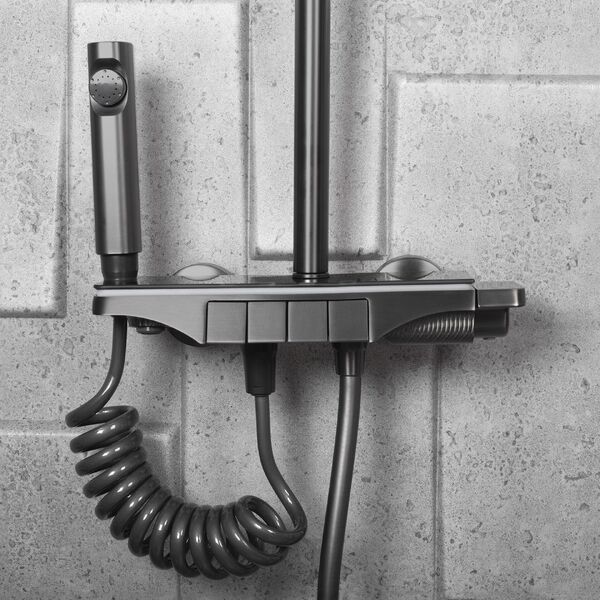 Doplňující obrázek k produktu Sprchový systém REA Savio Led titan