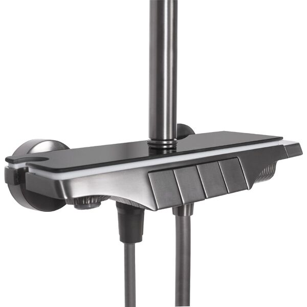 Doplňující obrázek k produktu Sprchový systém REA Savio Led titan