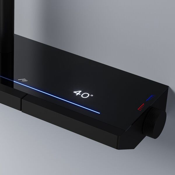 Doplňující obrázek k produktu Sprchový systém s termostatem REA Pedro černá