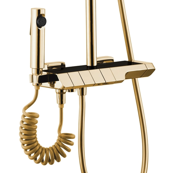 Doplňující obrázek k produktu Sprchový systém s termostatem REA ROB zlato