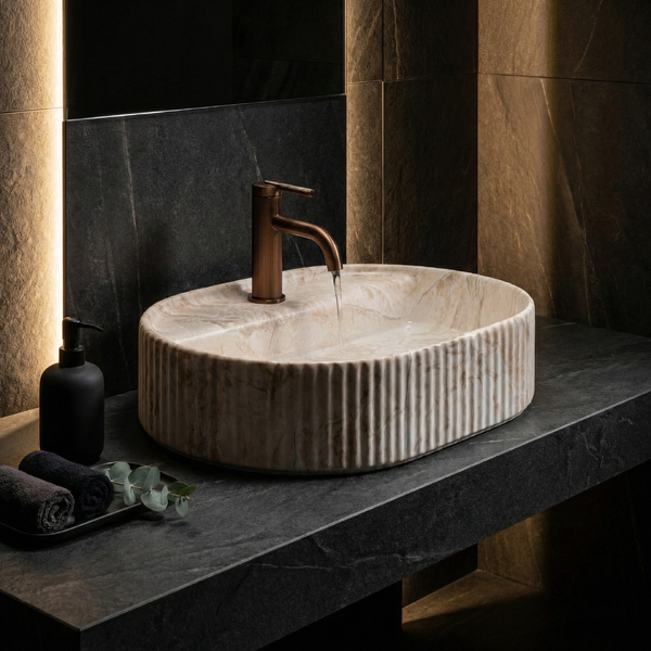 Doplňující obrázek k produktu Umyvadlo na desku REA Marcela 50 Saturn