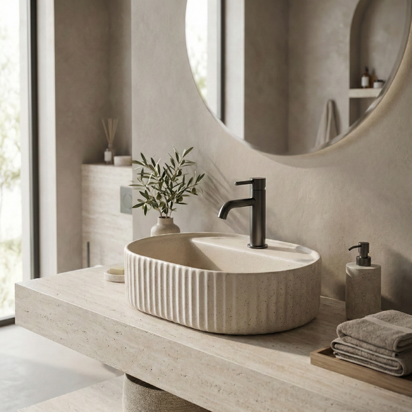 Doplňující obrázek k produktu Umyvadlo na desku REA Marcela 50 Vanilla