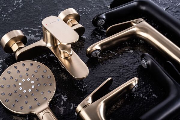 Doplňující obrázek k produktu Umyvadlová baterie REA Marco broušené zlato