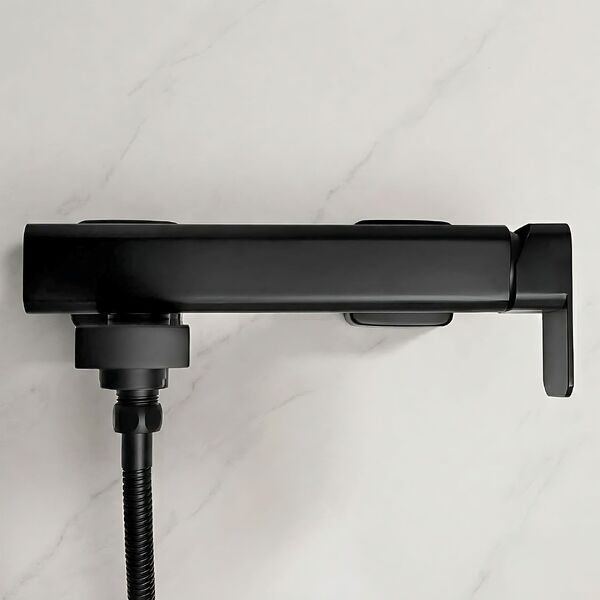 Doplňující obrázek k produktu Vanová baterie se sklopným výtokem Rea Arlo Black