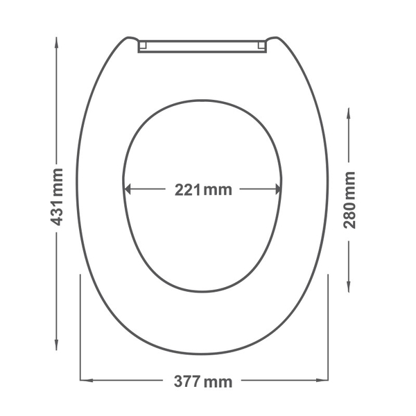 Doplňující obrázek k produktu WC sedátko Hopa BOSTON - KD02181126 - rozměry