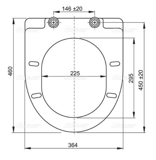 Doplňující obrázek k produktu WC prkénko samosklápěcí Alcadrain A66 Soft-Close, duroplast